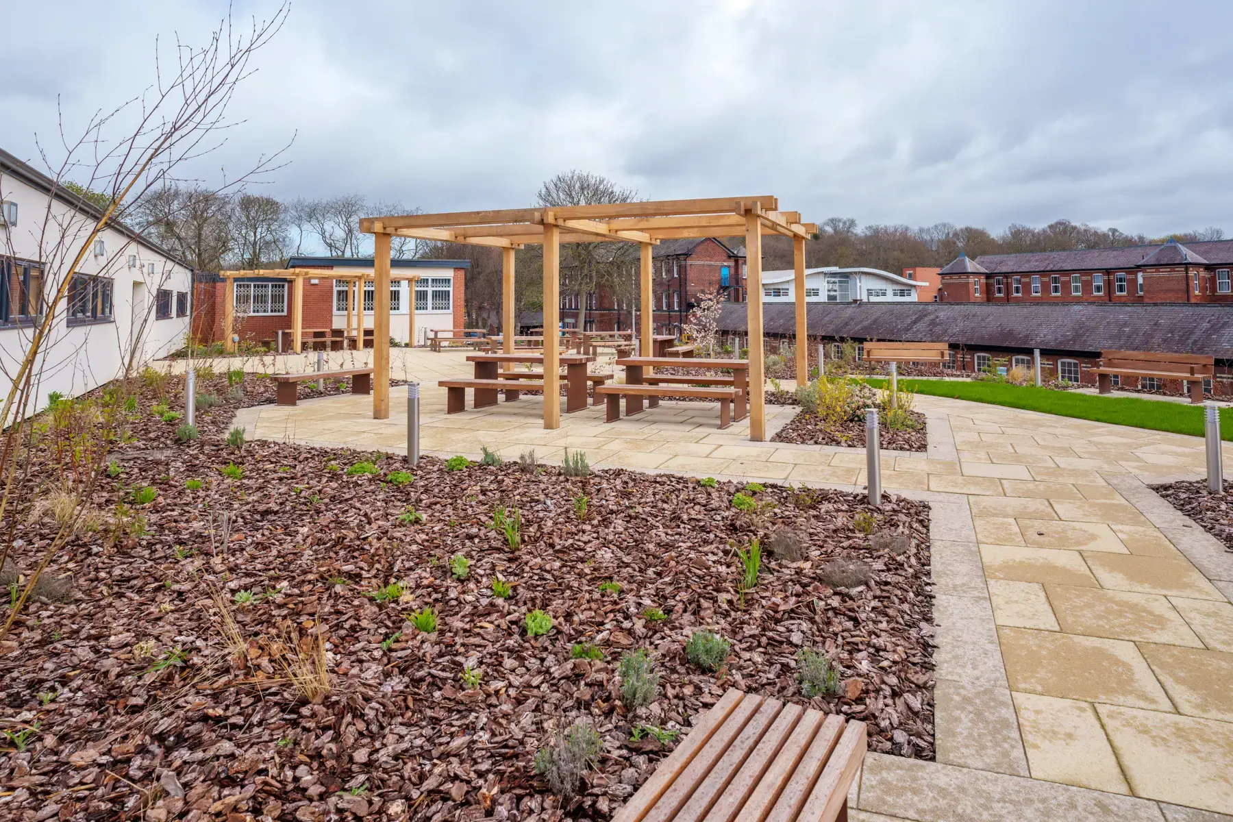 Jarvale-Construction-Northern-General-Hospital-Vickers-Corridor-North-Sheffield-12 Hospital external refurbishment and landscaping project delivered by Jarvale Construction