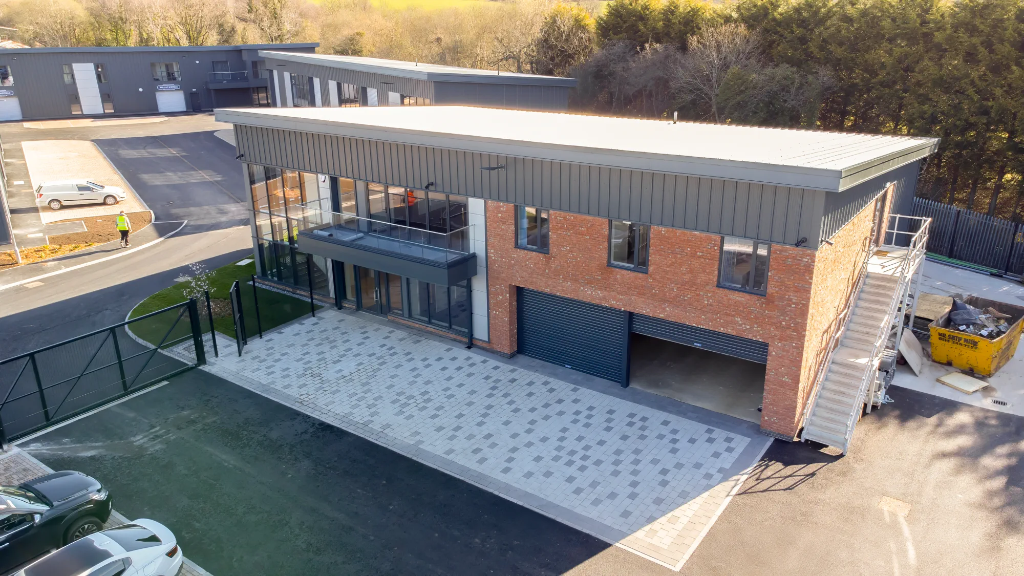 Jarvale-Construction-Specialists-Constractors-2 Aerial view of Jarvale Construction Ltd headquarters at Navigation Way Dronfield