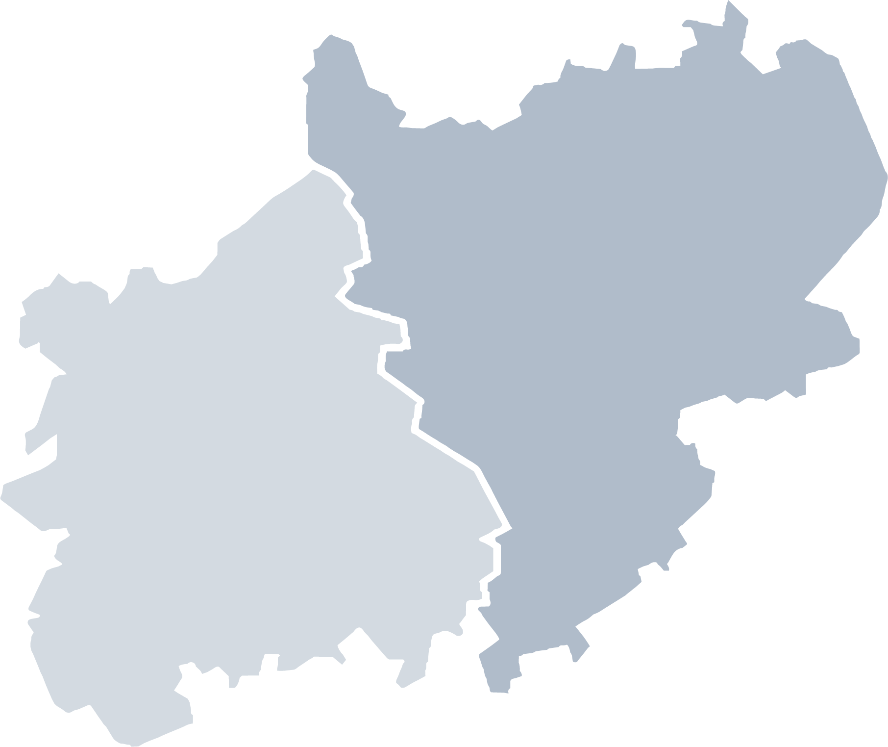 Jarvale-Consruction-Map-Of-Midlands-UK-White-Outline Blue graded map of the Midlands on Jarvale Construction