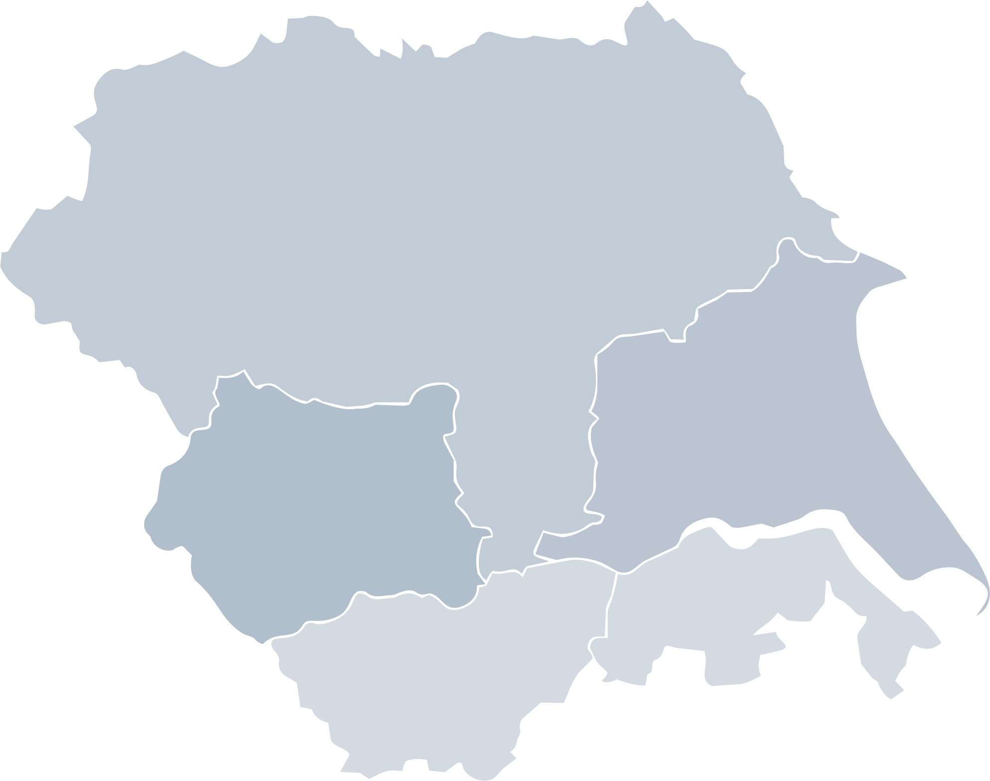 Jarvale-Consruction-Map-Of-Yorkshire-UK-White-Outline Blue graded map of Yorkshire on Jarvale Construction