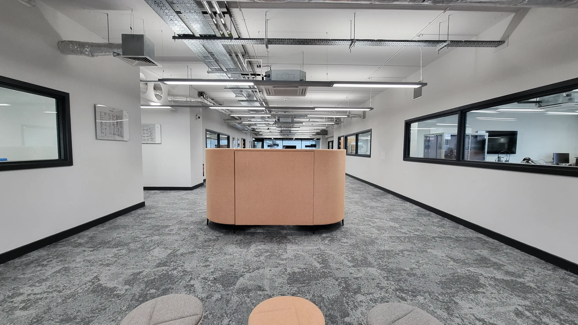 Jarvale-Construction-Doncaster-College-Group-DNCG-IoT-Roof-Project-2 Refurbished collaboration area at Doncaster College Group