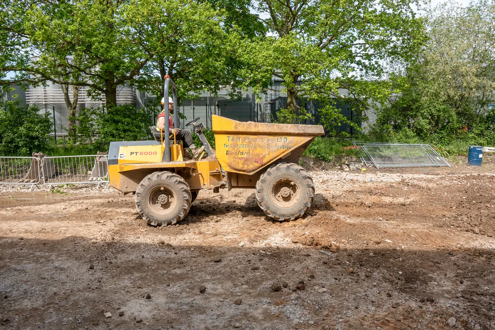 Jarvale-Construction-Groundworks-Services-9 Dumper vehicle operating during groundworks project