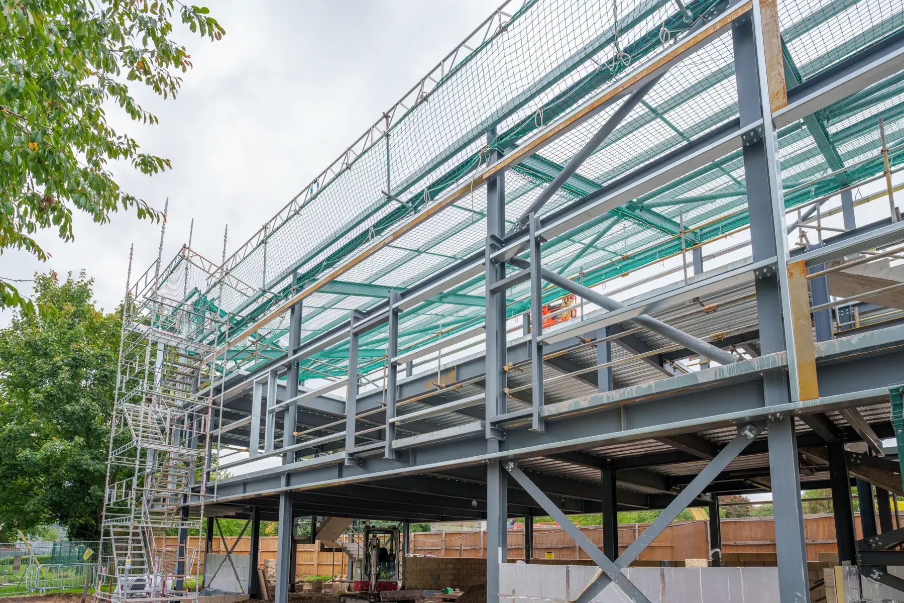 Jarvale-Construction-Highland-Adventures-Sheffield-3 Steel frame structure for Highland Adventures community project