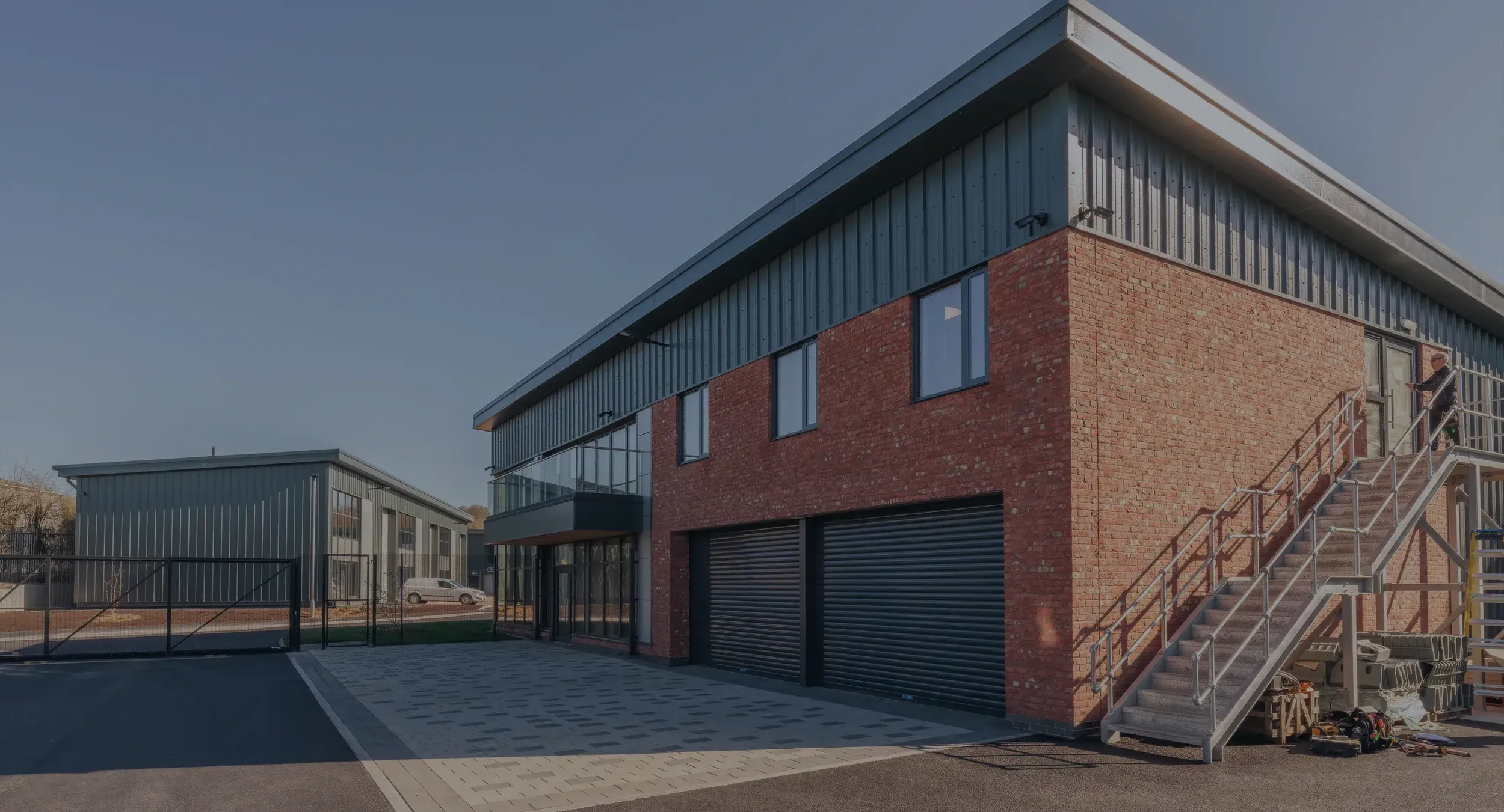 Modern commercial office and industrial building at Navigation Way completed by Jarvale Construction in Dronfield Derbyshire