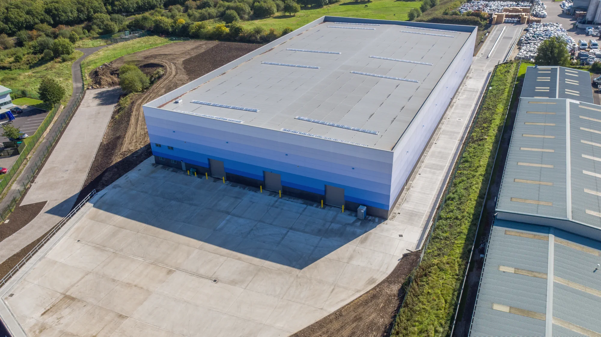 Jarvale-Construction-IKO-Polymeric-Chesterfield-3 Completed IKO Polymeric warehouse facility with loading and distribution areas