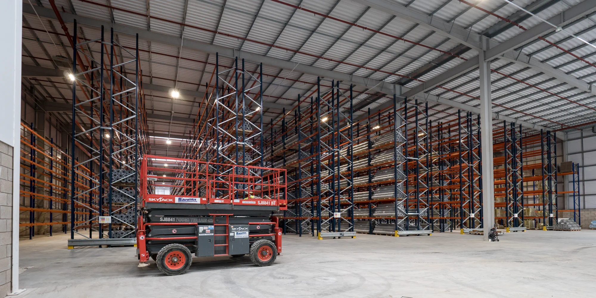 Jarvale-Construction-IKO-Polymeric-Chesterfield-4 Warehouse racking installation inside IKO Polymeric distribution facility