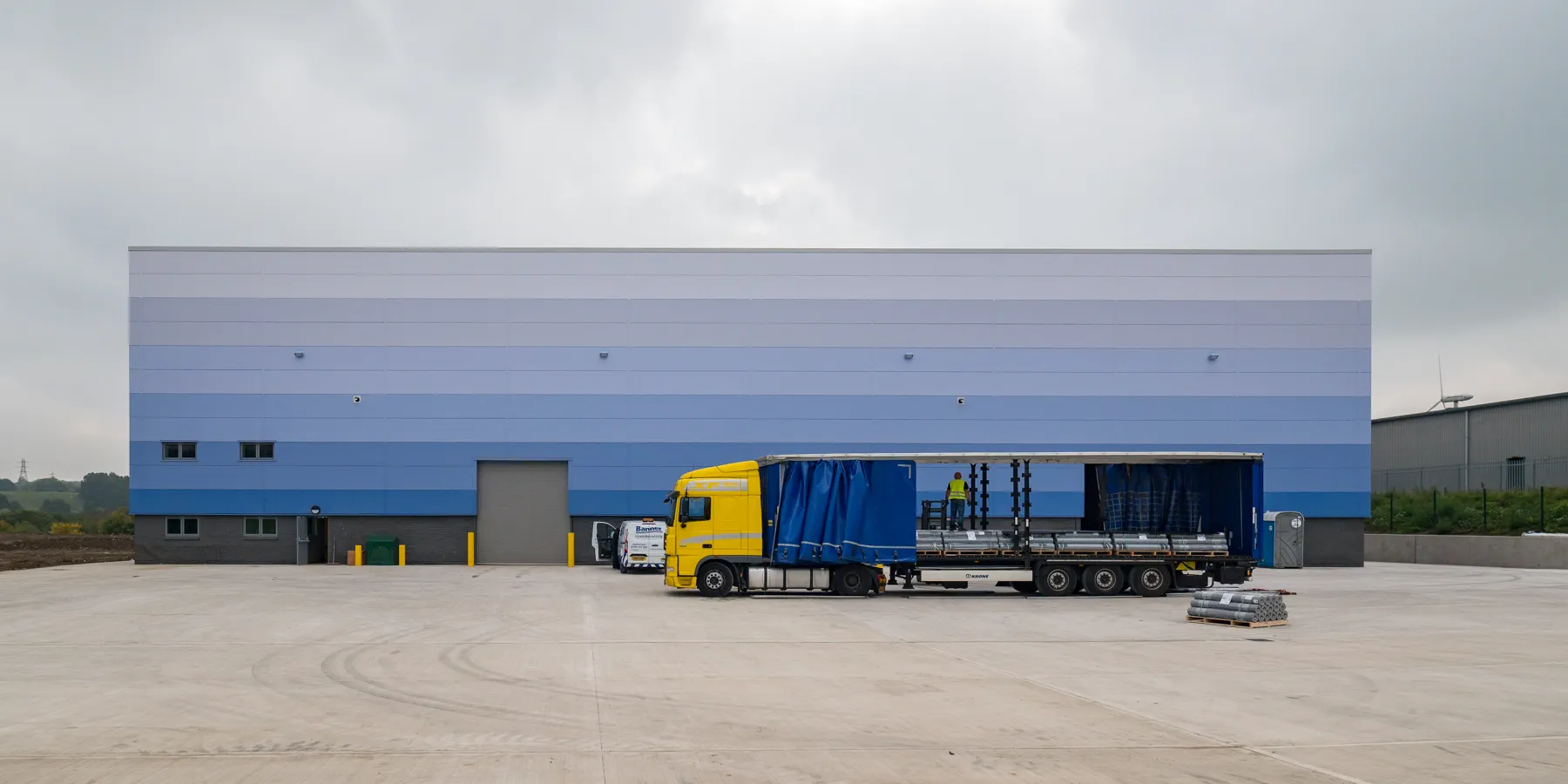 Jarvale-Construction-IKO-Polymeric-Chesterfield-7 Loading bay and service yard at IKO Polymeric warehouse facility