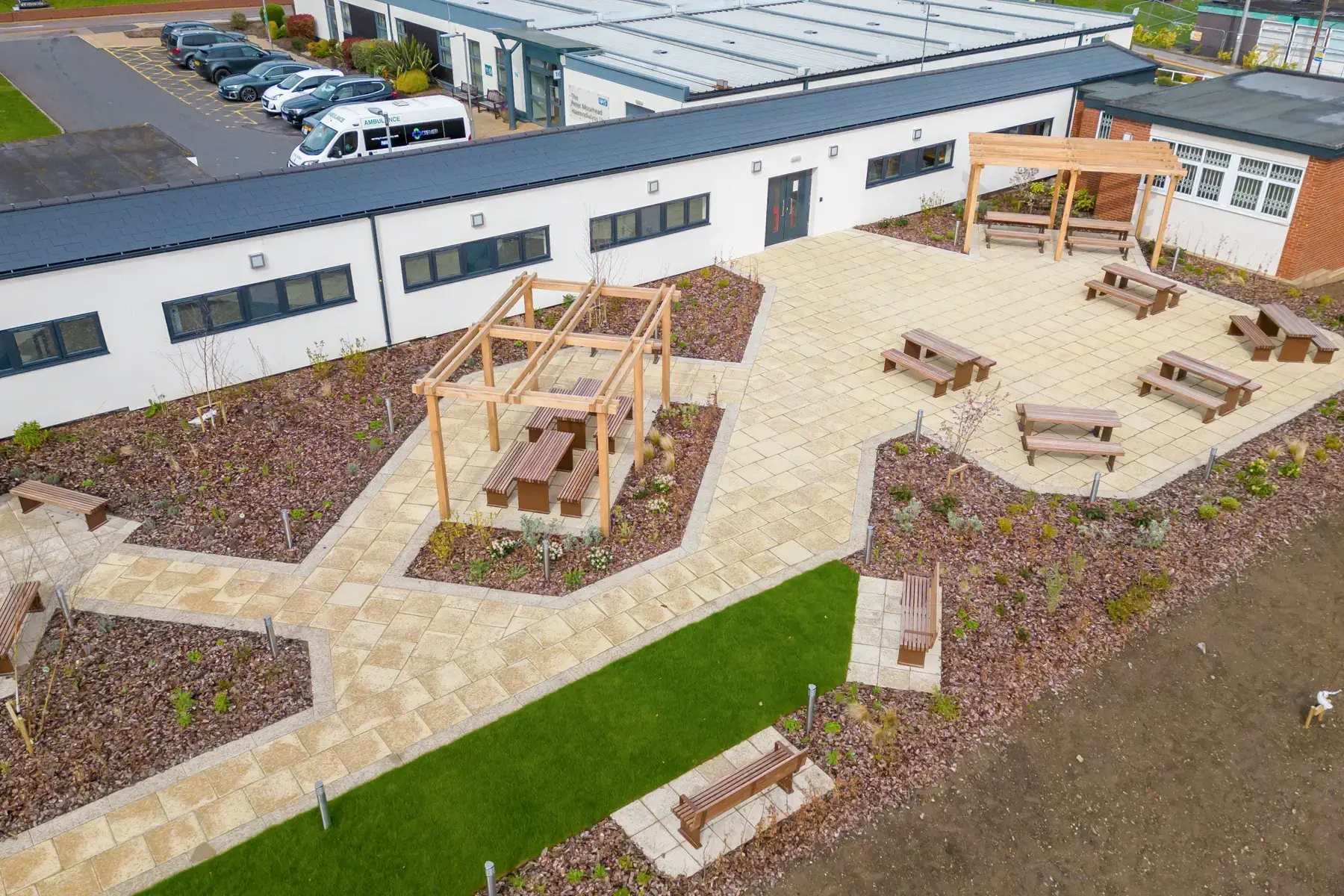 Jarvale-Construction-Northern-General-Hospital-Vickers-Corridor-North-Sheffield-5 Hospital courtyard redevelopment completed by Jarvale Construction