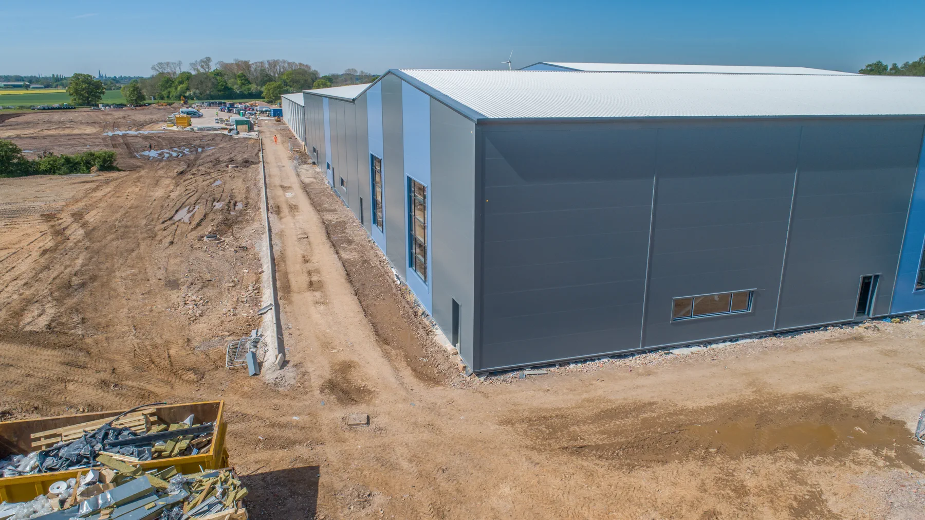 Jarvale-Construction-Roxane-Project-10 Warehouse construction project with service yard and access infrastructure