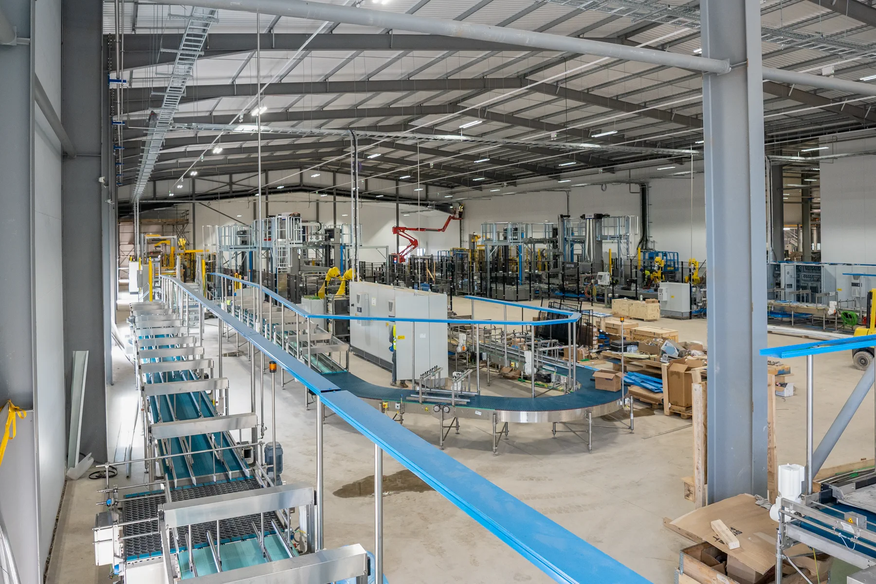 Jarvale-Construction-Roxane-Project-23 Production line infrastructure integrated within industrial building