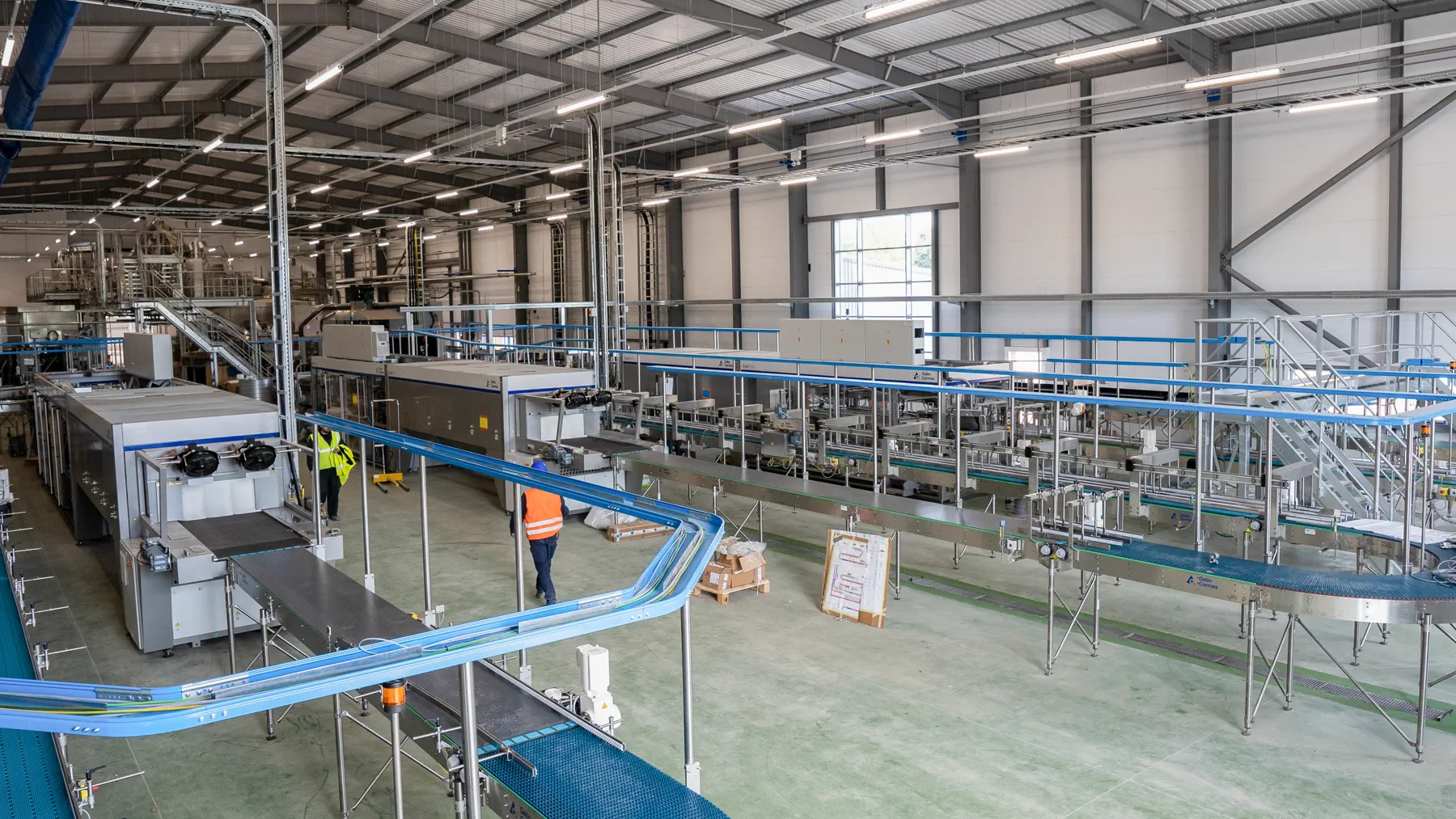 Industrial processing equipment installed within warehouse development