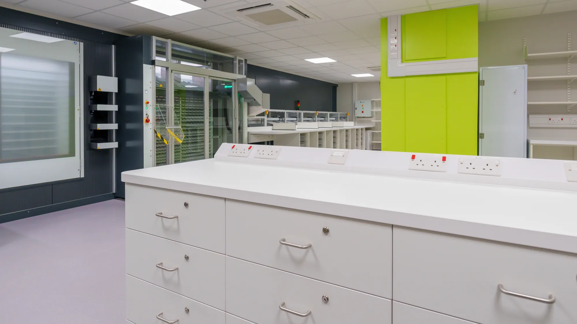 Jarvale-Construction-Royal-Hallamshire-Hospital-Pharmacy-Sheffield-18 Healthcare fit-out featuring specialist pharmacy preparation facilities