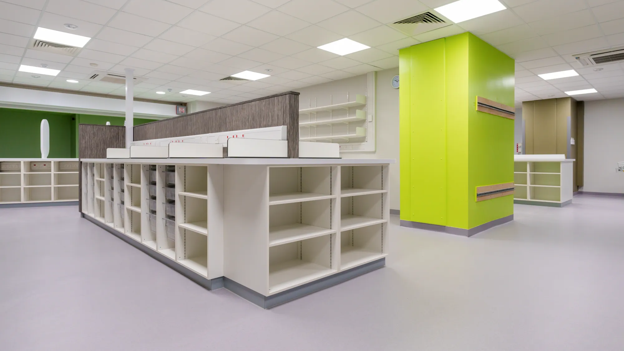 Jarvale-Construction-Royal-Hallamshire-Hospital-Pharmacy-Sheffield-9 Healthcare construction project featuring bespoke pharmacy workstations