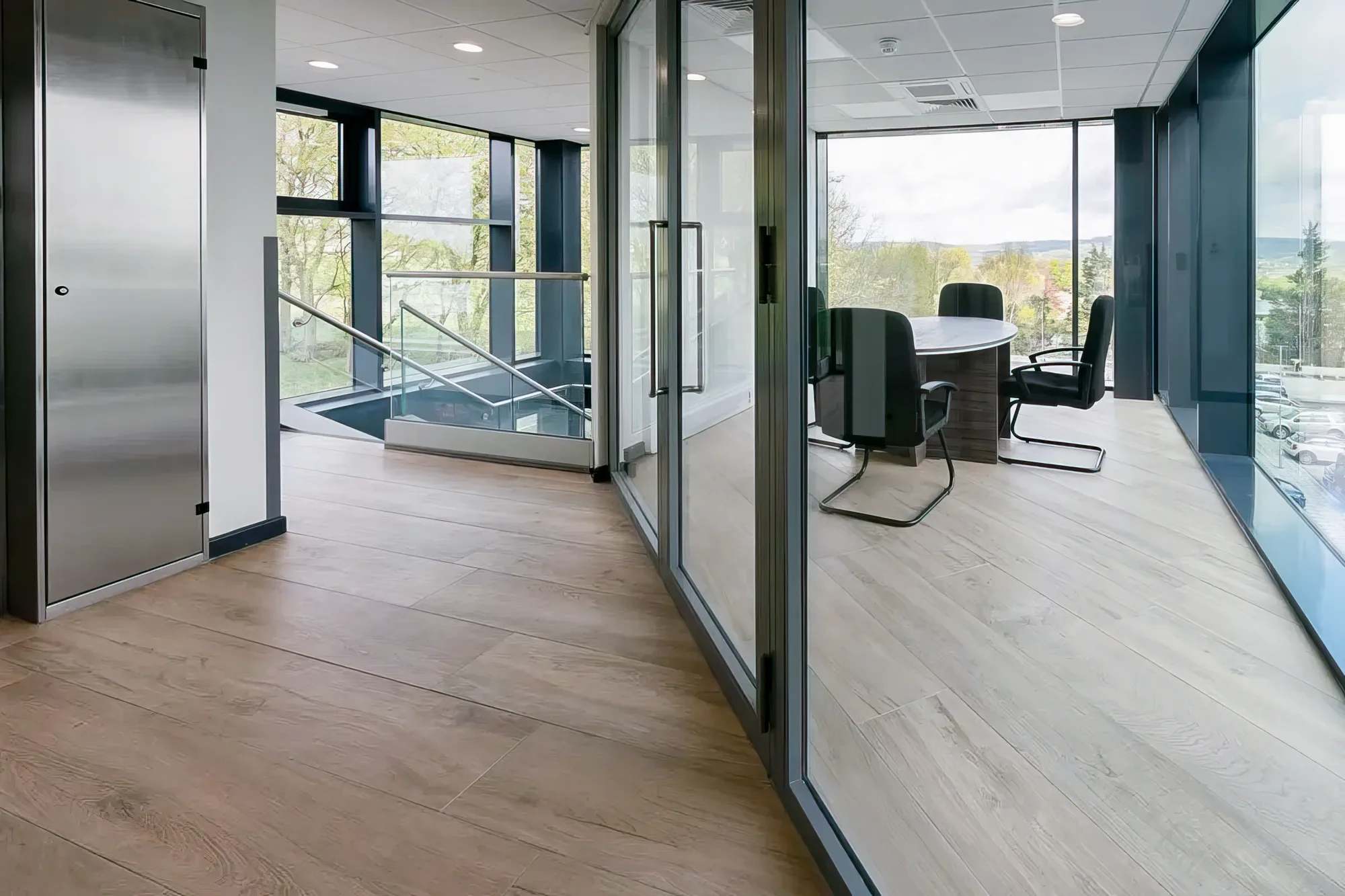 Jarvale-Construction-Selden-Research-Project-Buxton-24 Commercial office fit-out with glazed meeting room installation